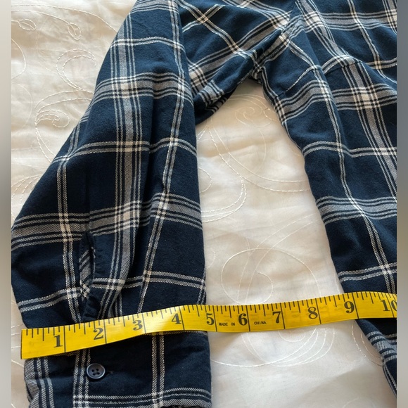 Faded Glory Womens XXL Blue/White Long Sleeve Plaid Shirt - Picture 11 of 15